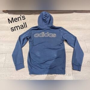 🧢⭐2/$25⭐Men's small Adidas full zip hoodie blue and gold